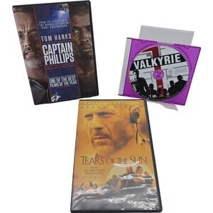 Captain Phillips Tears of the‎ Sun Valkyrie 3 Action Thriller DVD Bundle